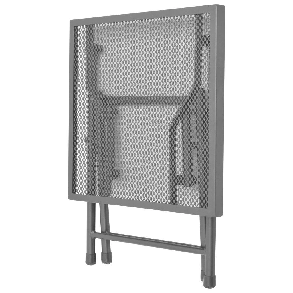 Sofa Saulės gultai, 2 vnt., su stalu, plienas, antracito spalvos
