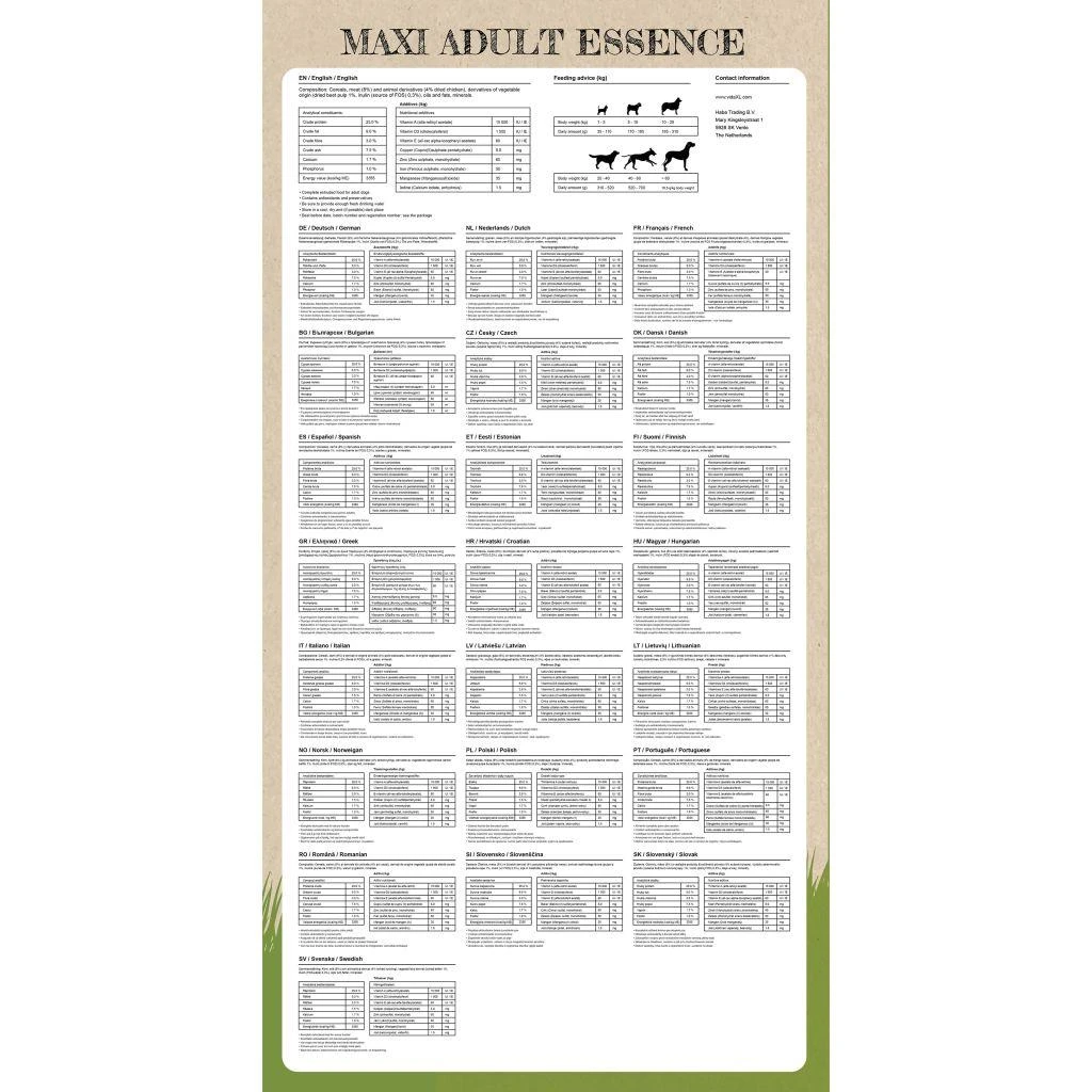 Sausas maist. šun., Maxi Adult Essence jautiena&vištiena, 2vnt.,30kg