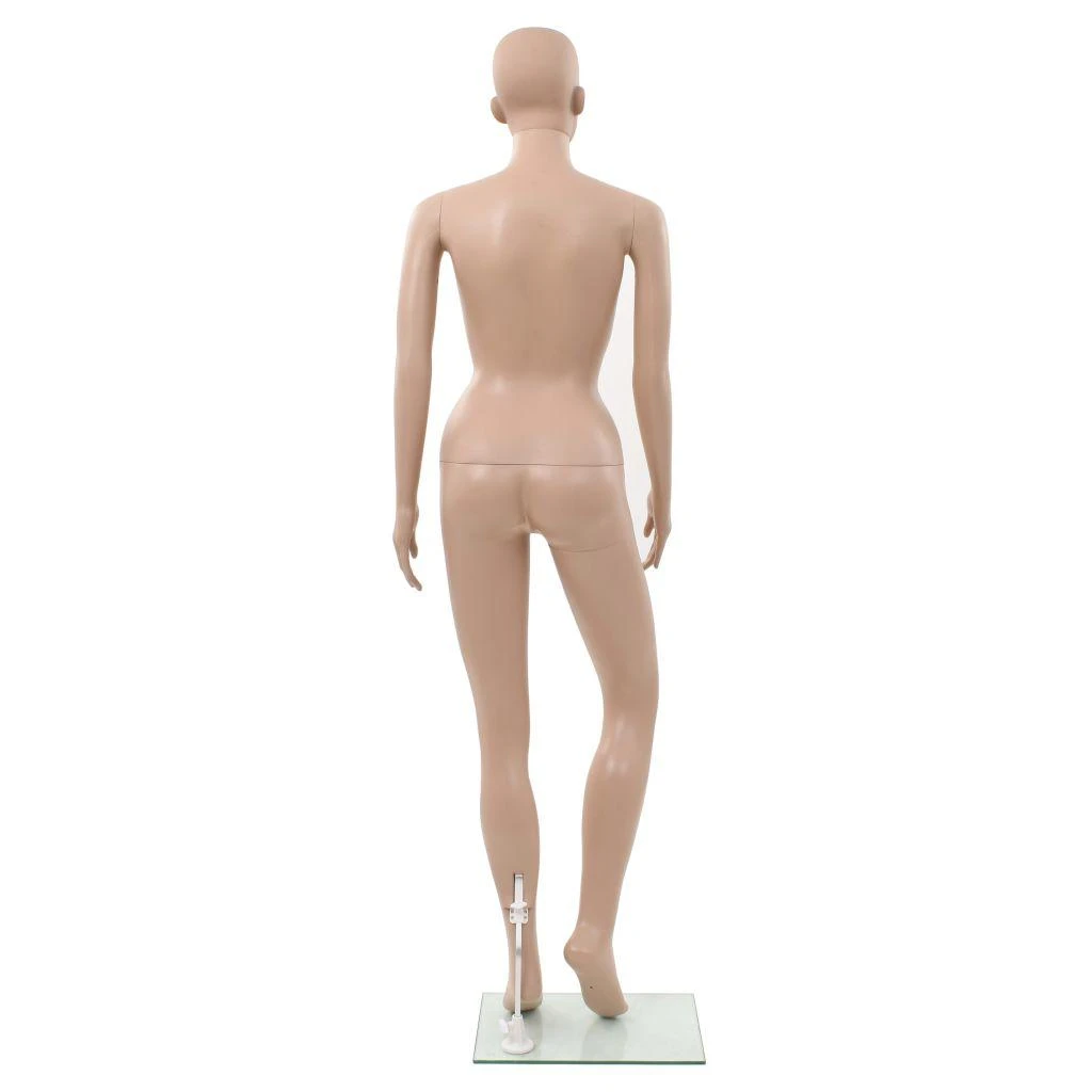 Seksualus moteriškas manekenas, stiklo pagr., krem. sp., 180cm