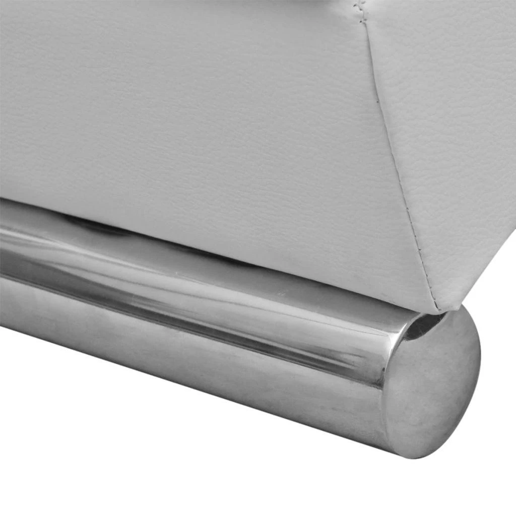 Sofa Poilsio gultas, baltas, dirbtinė oda