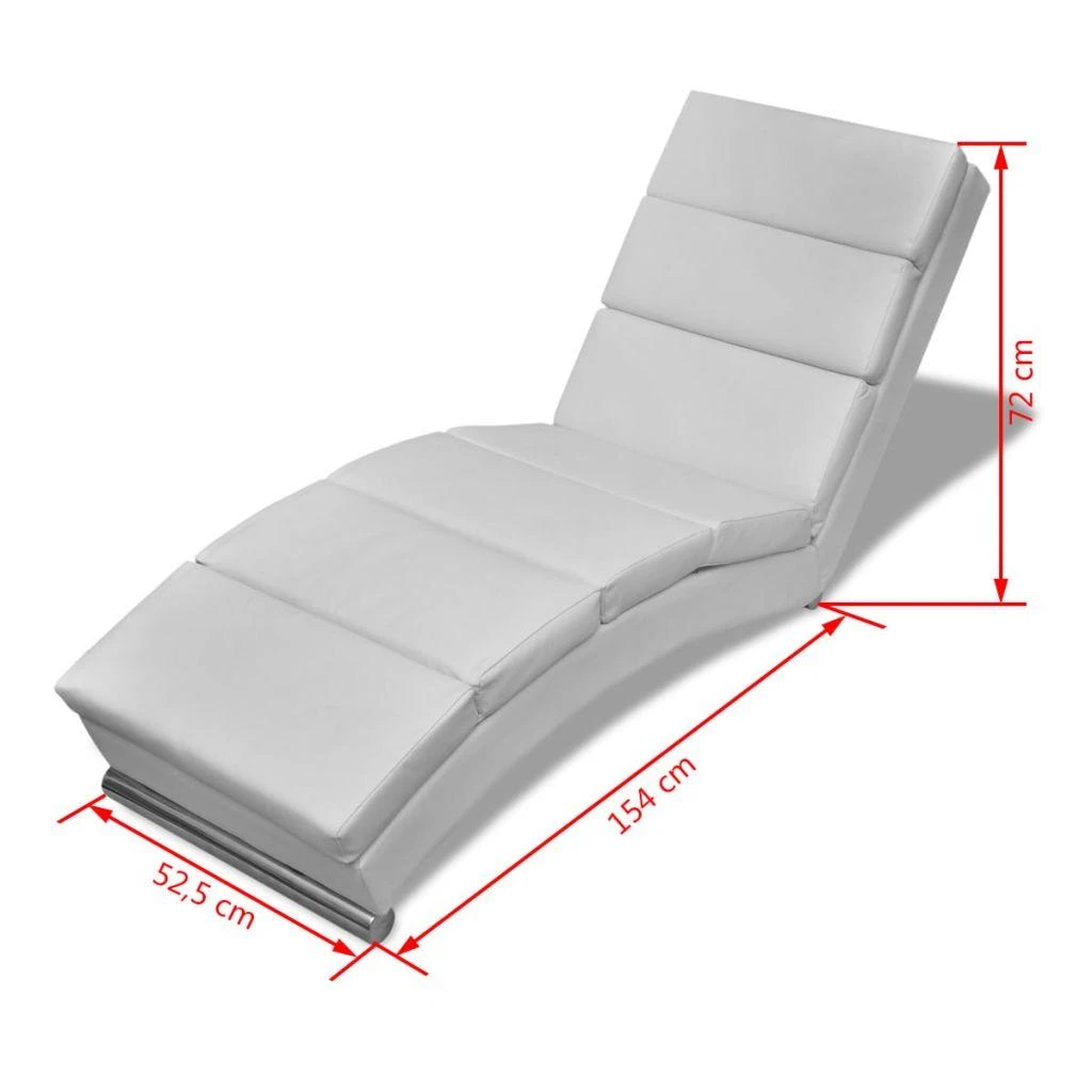 Sofa Poilsio gultas, baltas, dirbtinė oda