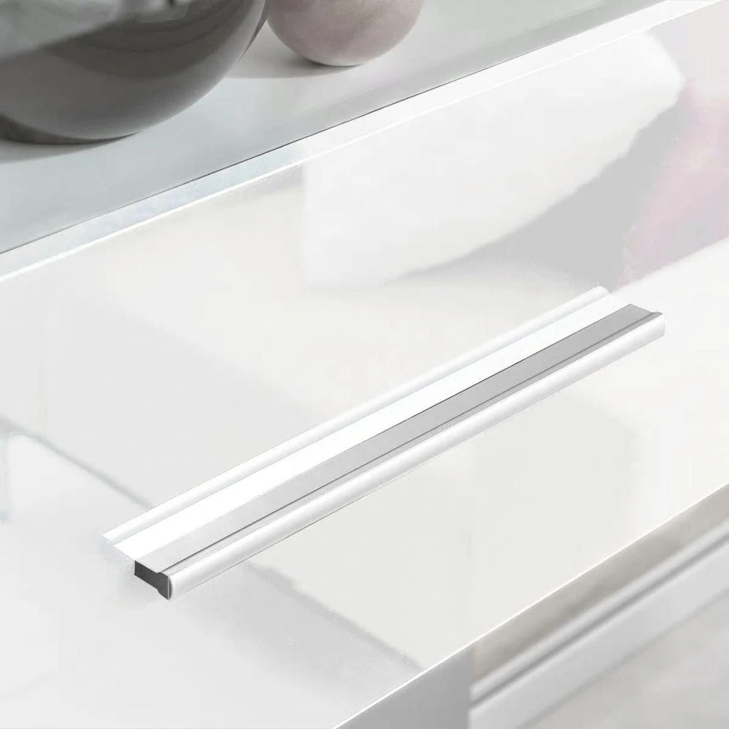 TV staliukas Sieninė televizoriaus spintelė su LED apšvietimu, 5d., balta