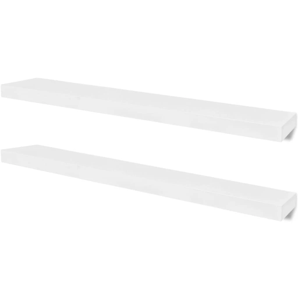 Sieninės lentynos, 4vnt., baltos, 100 cm