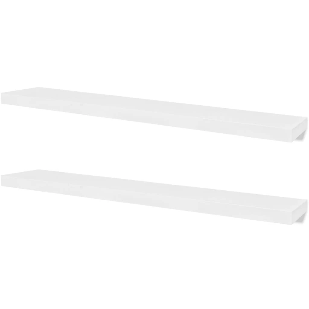 Sieninės lentynos, 4vnt., baltos, 120 cm