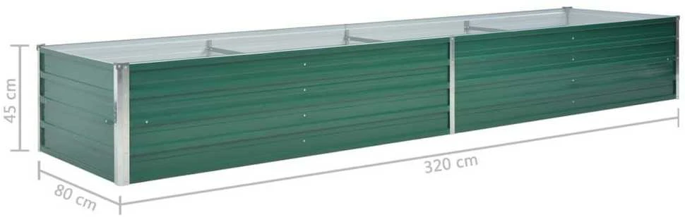 Lovelis, žalias, galvanizuotas plienas, 320x80x45cm
