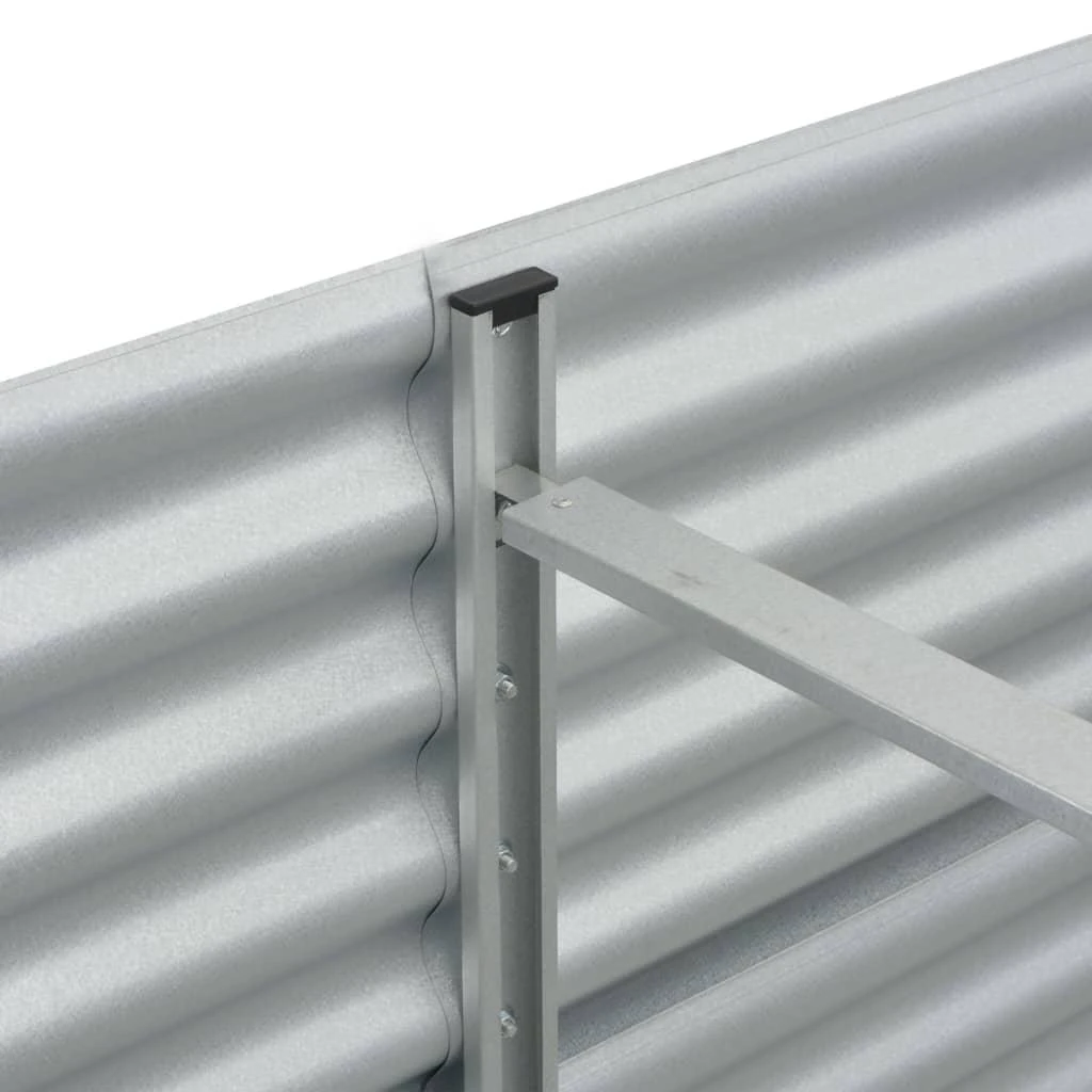 Lovelis, sidabrinis, 240x80x44cm, galvanizuotas plienas, aukštas
