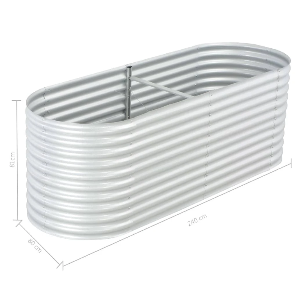 Lovelis, sidabrinis, 240x80x81cm, galvanizuotas plienas, aukštas