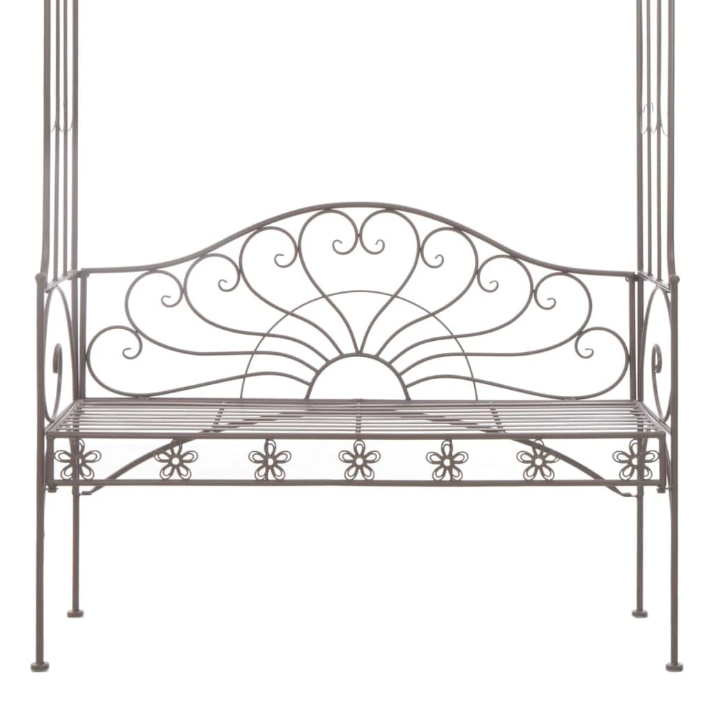 Sodo suoliukas, rudas, 122 cm, geležis, senovinio stiliaus