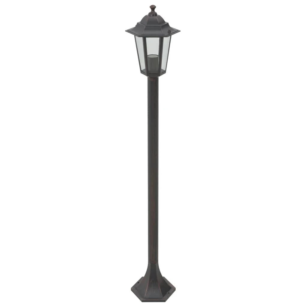 Sodo šviestuvai, 6vnt., E27, 110cm, aliuminis, bronziniai