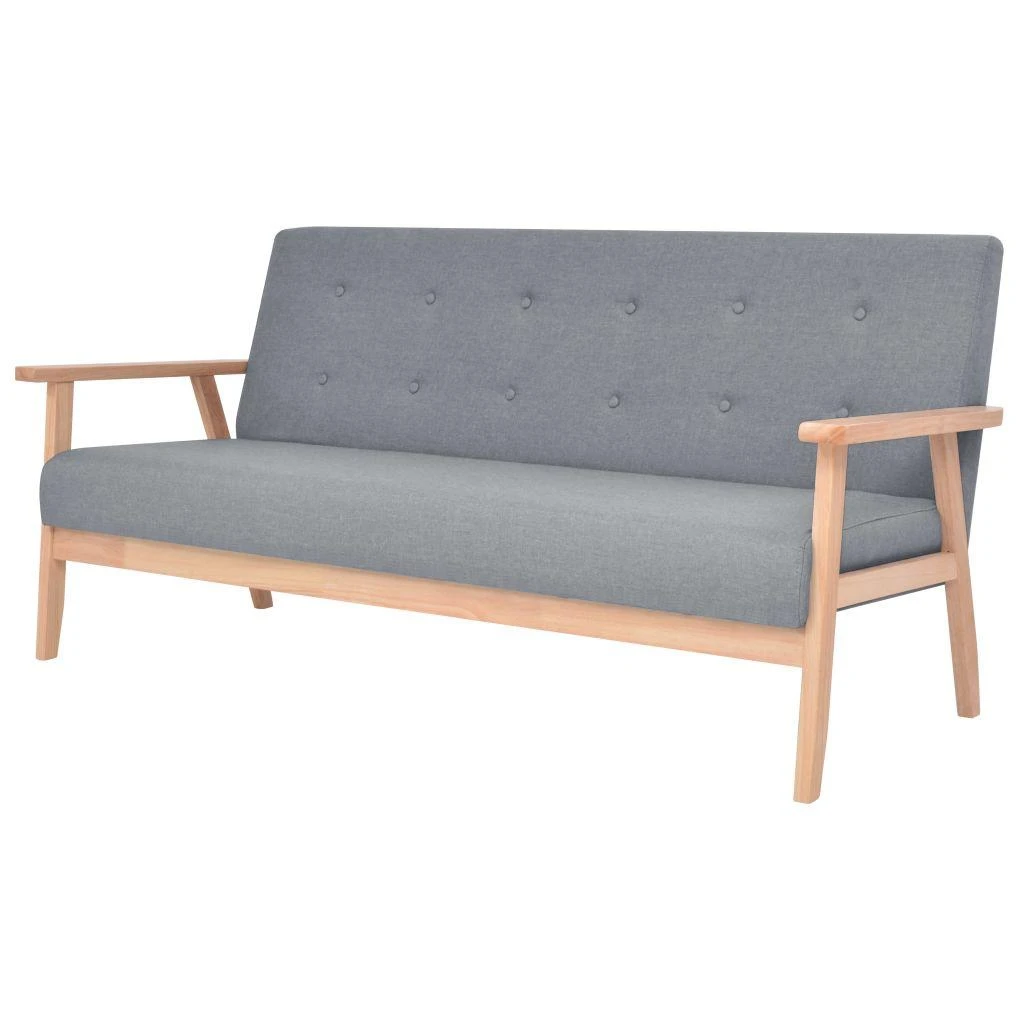 Sofa Sofos komp., 3 vnt., audinys, šviesiai pilkas