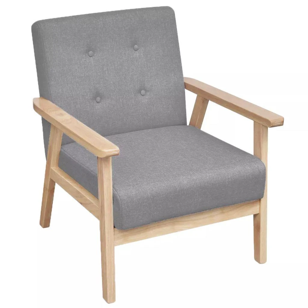 Sofa Sofos komp., 3 vnt., audinys, šviesiai pilkas
