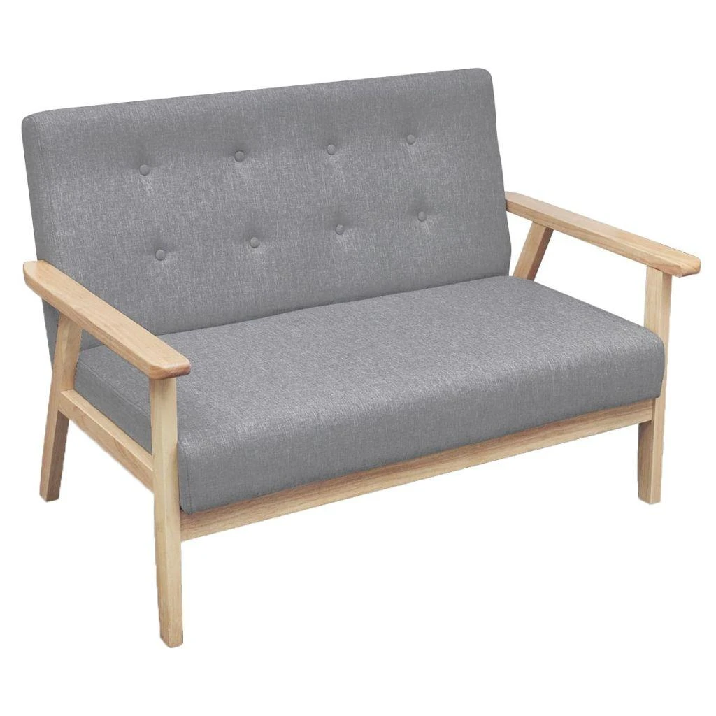 Sofa Sofos komp., 3 vnt., audinys, šviesiai pilkas