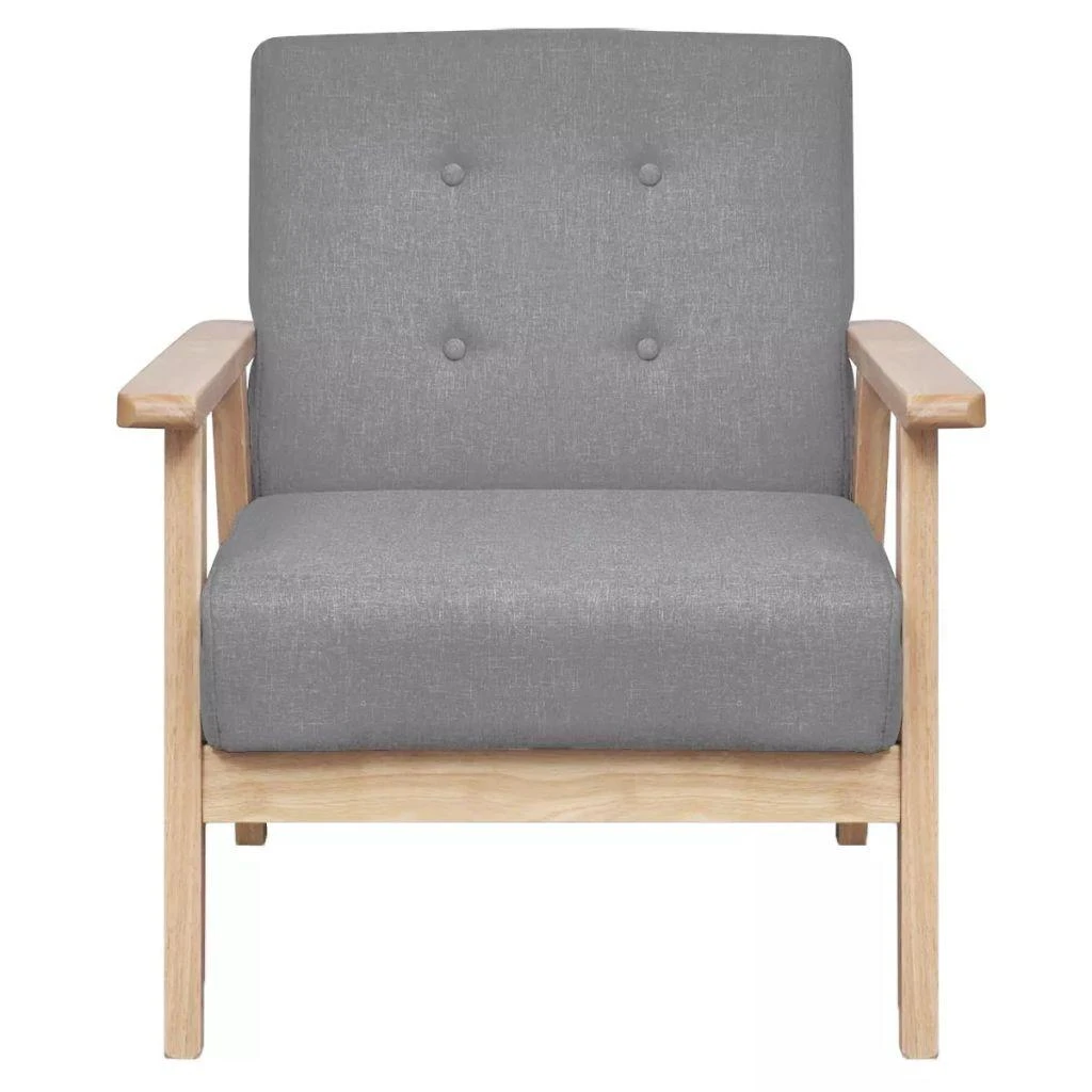 Sofa Sofos komp., 3 vnt., audinys, šviesiai pilkas