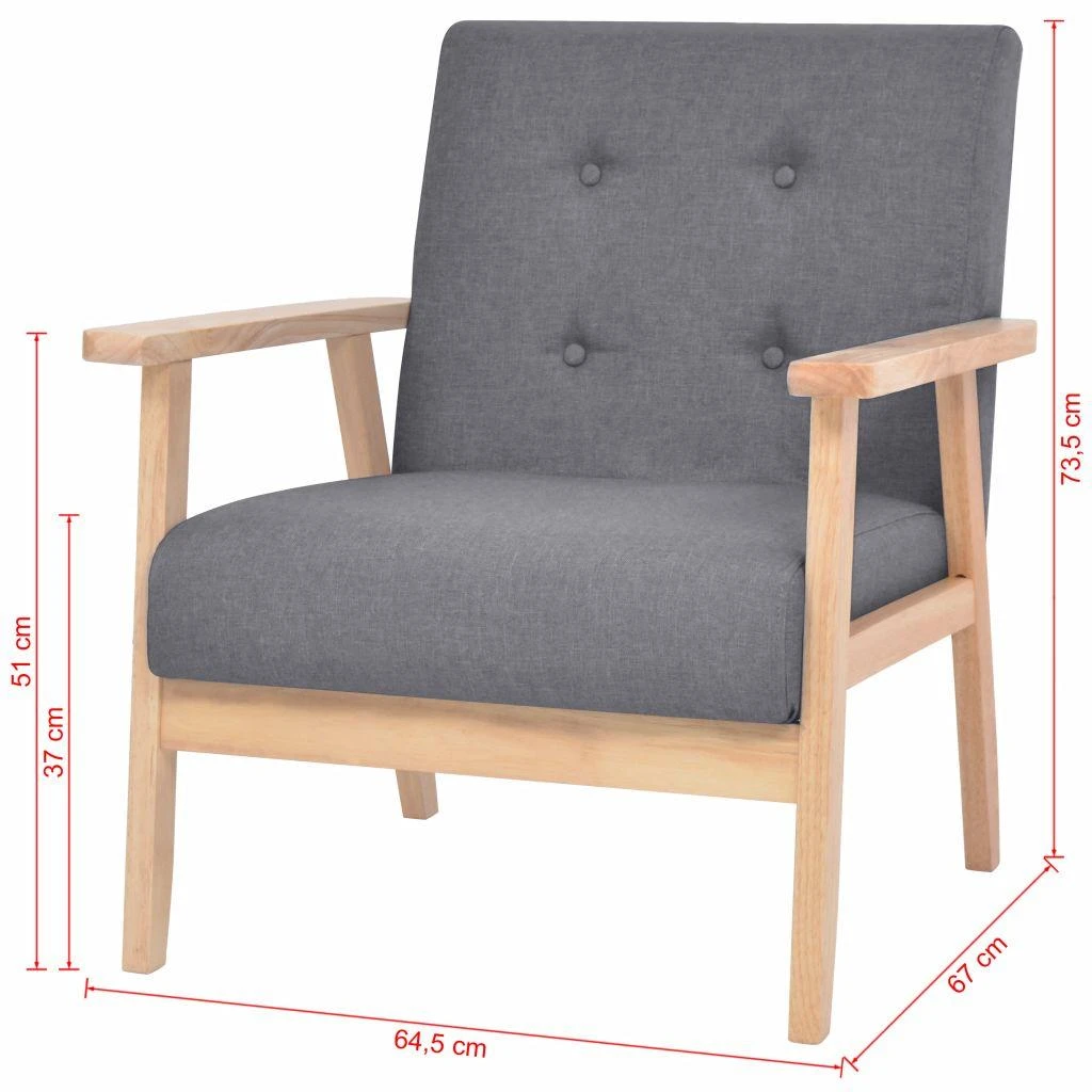 Sofa Sofos komplektas, 2 dalių, audinys, tamsiai pilkas