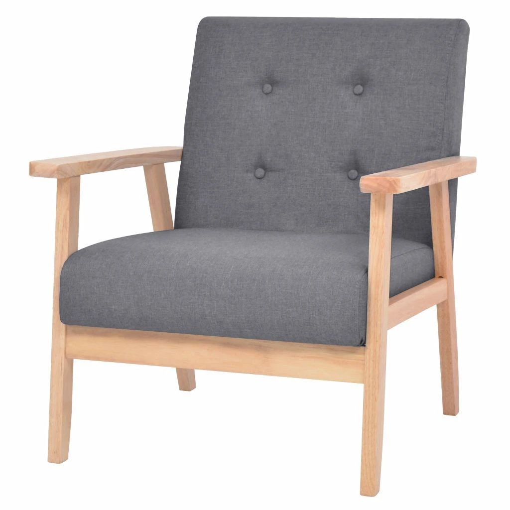 Sofa Sofos komplektas, 2 dalių, audinys, tamsiai pilkas