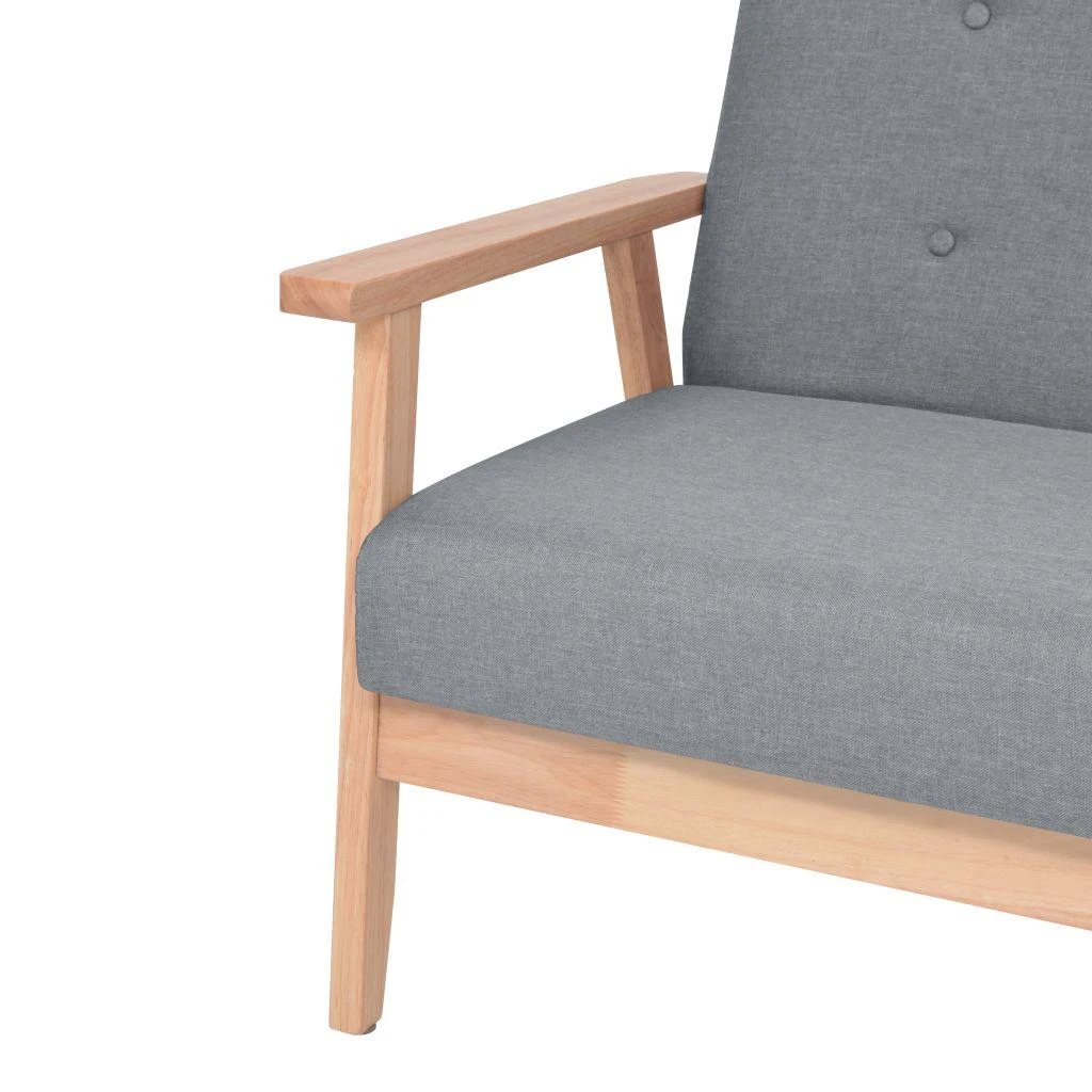 Sofa Sofos komplektas, 2 vnt., audinys, šviesiai pilkas