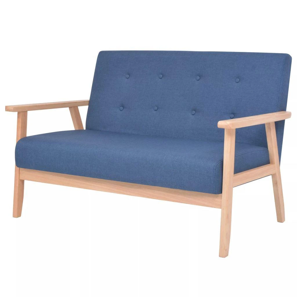 Sofa Sofos komplektas, 2d., audinys, mėlynas