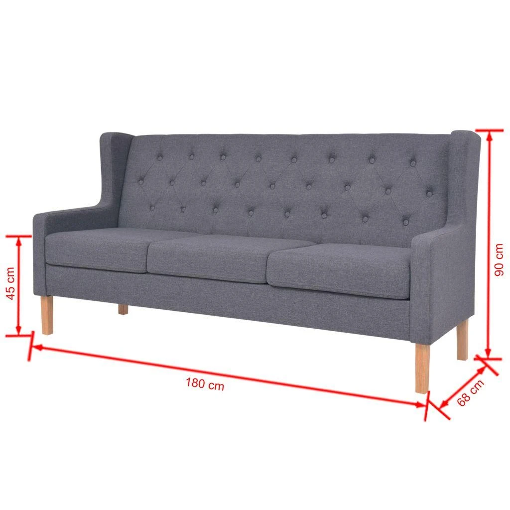 Sofa Sofos komplektas, 2vnt., audinys, pilkas