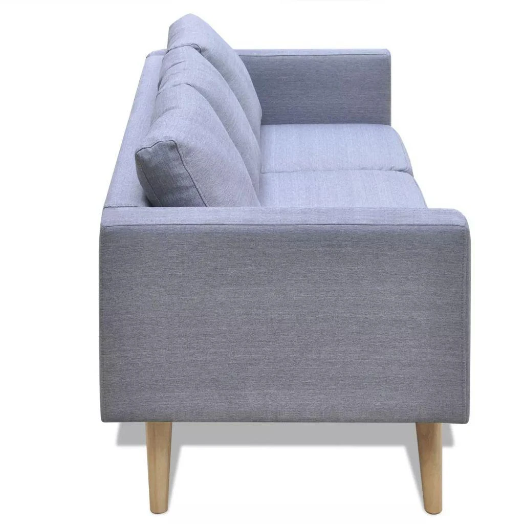 Sofa Sofų komplektas, 2-vietė ir 3-vietė, audinys, šviesiai pilkas