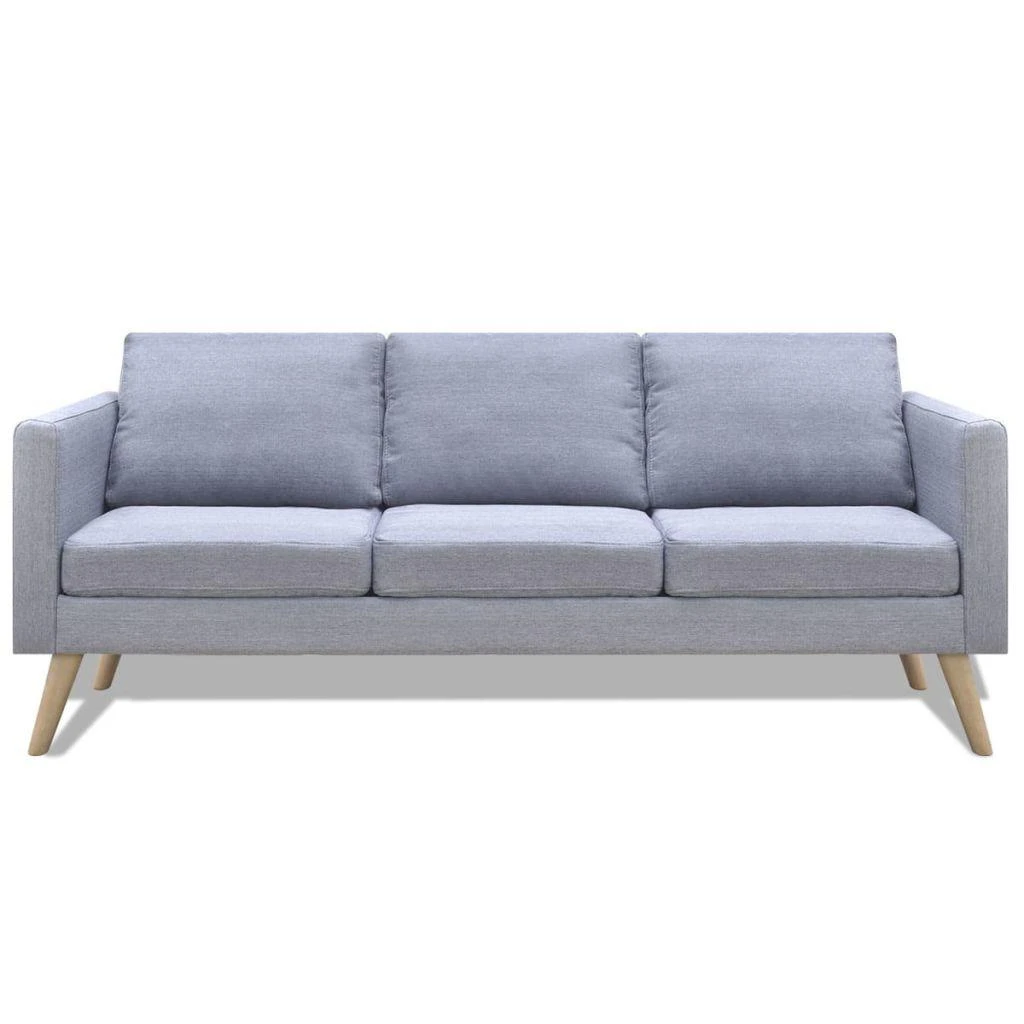 Sofa Sofų komplektas, 2-vietė ir 3-vietė, audinys, šviesiai pilkas