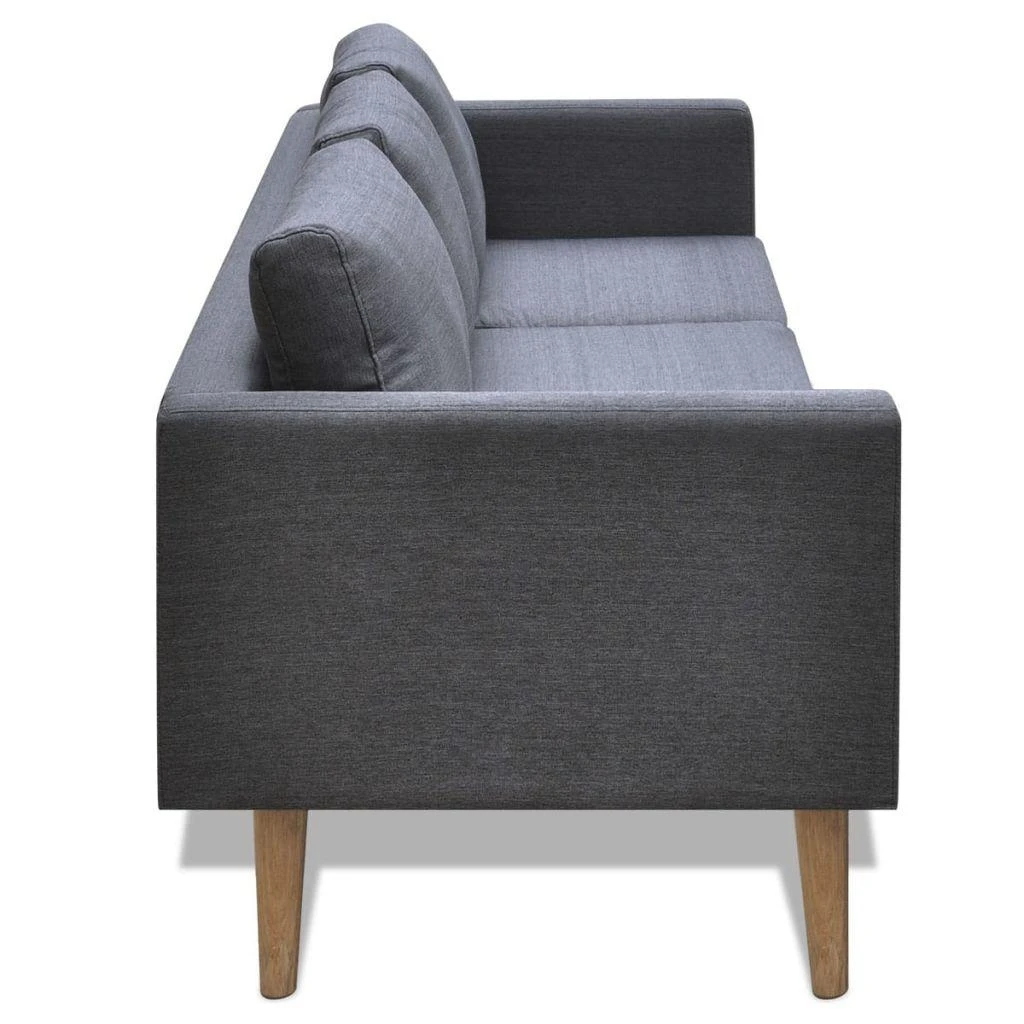 Sofa Sofų komplektas, 2-vietė ir 3-vietė, audinys, tamsiai pilkas