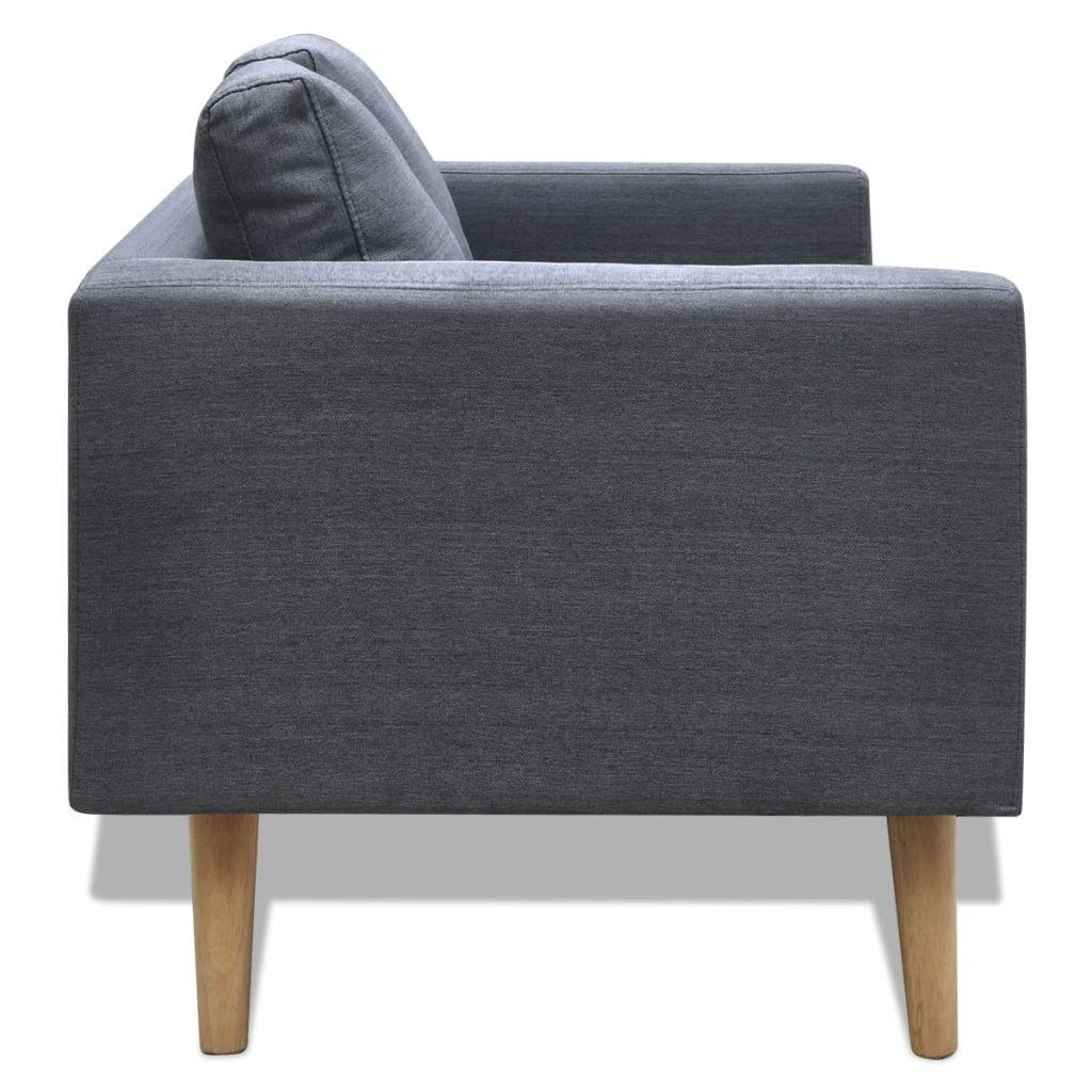 Sofa Sofų komplektas, 2-vietė ir 3-vietė, audinys, tamsiai pilkas