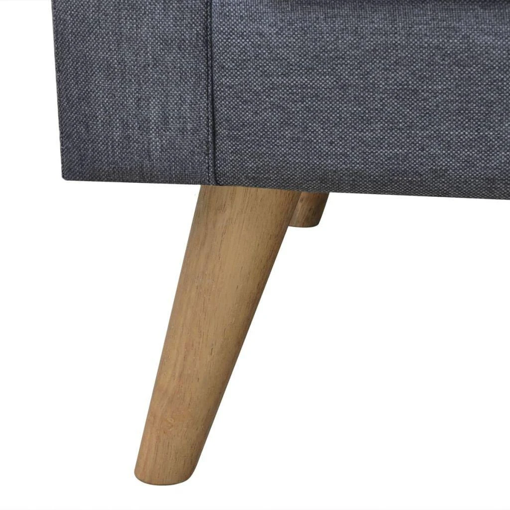 Sofa Sofų komplektas, 2-vietė ir 3-vietė, audinys, tamsiai pilkas