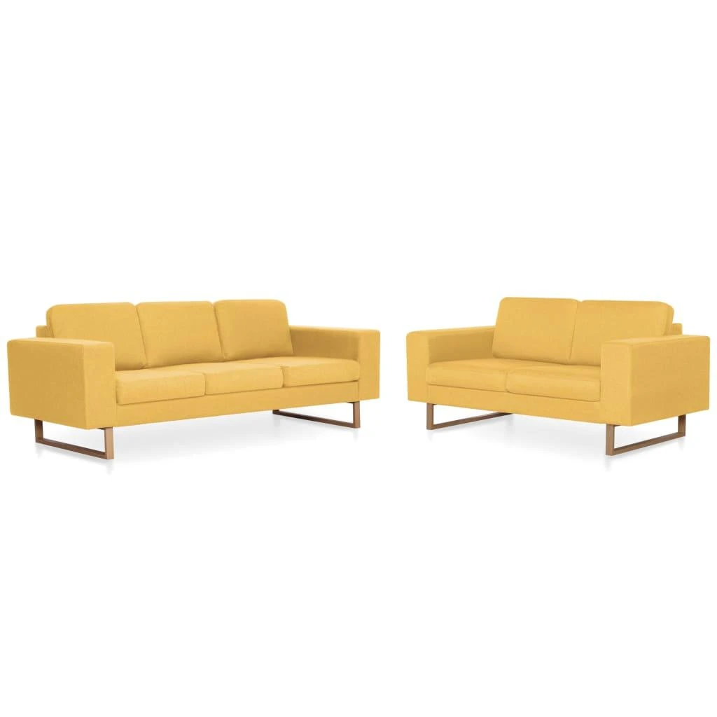 Sofa Sofų komplektas, 2d., geltonas, audinys
