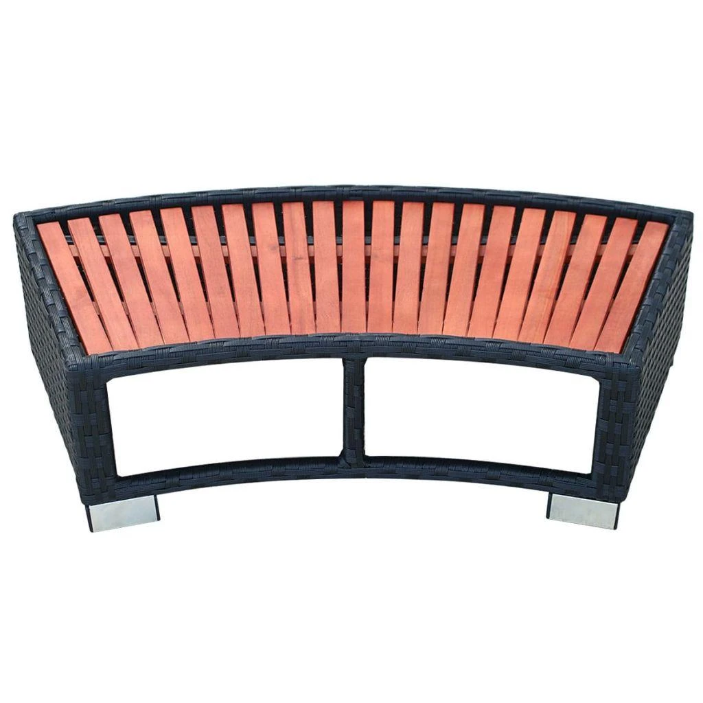 SPA laiptelis, poliratanas, 92x45x25 cm, juodas