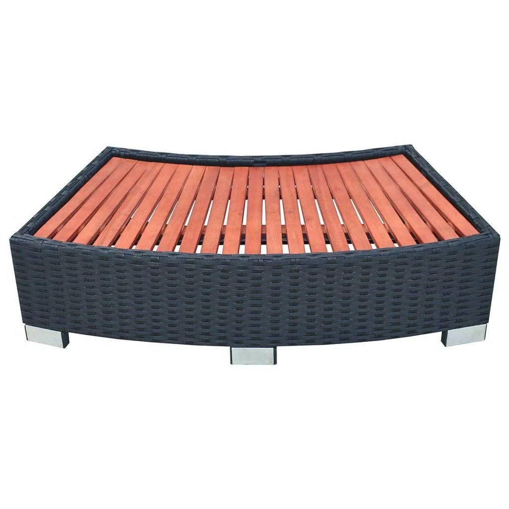 SPA laiptelis, poliratanas, 92x45x25 cm, juodas