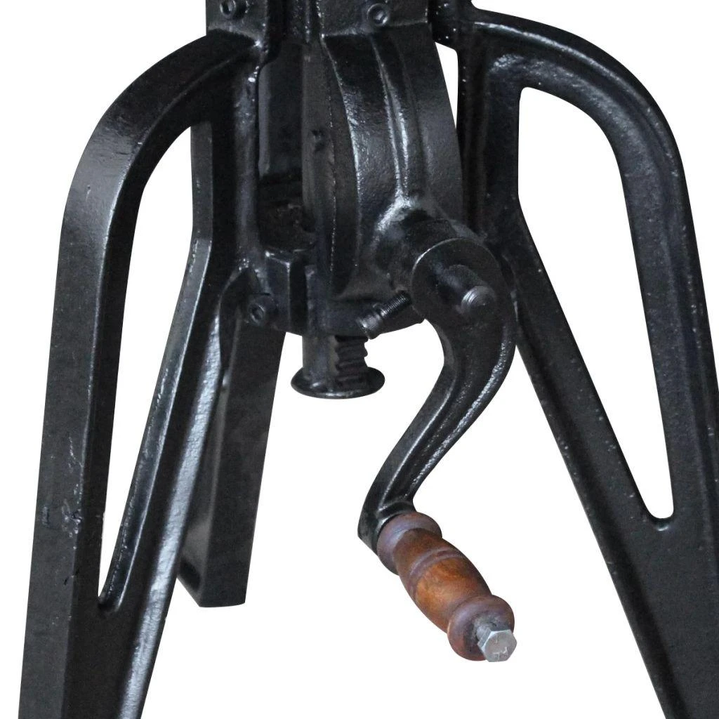 Staliukas, perdirbtos medienos masyvas ir ketus, 60x(42-63) cm