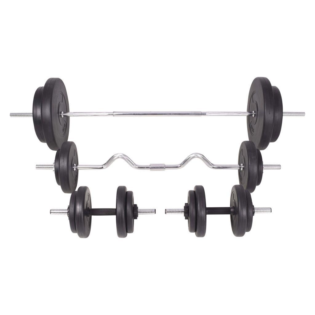 Štangos ir hantelių rinkinys, 90 kg