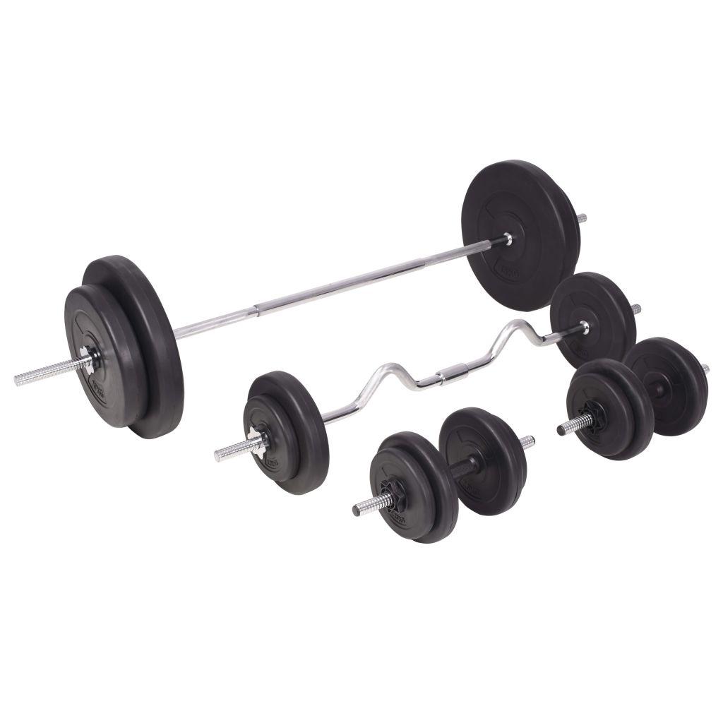 Štangos ir hantelių rinkinys, 90 kg