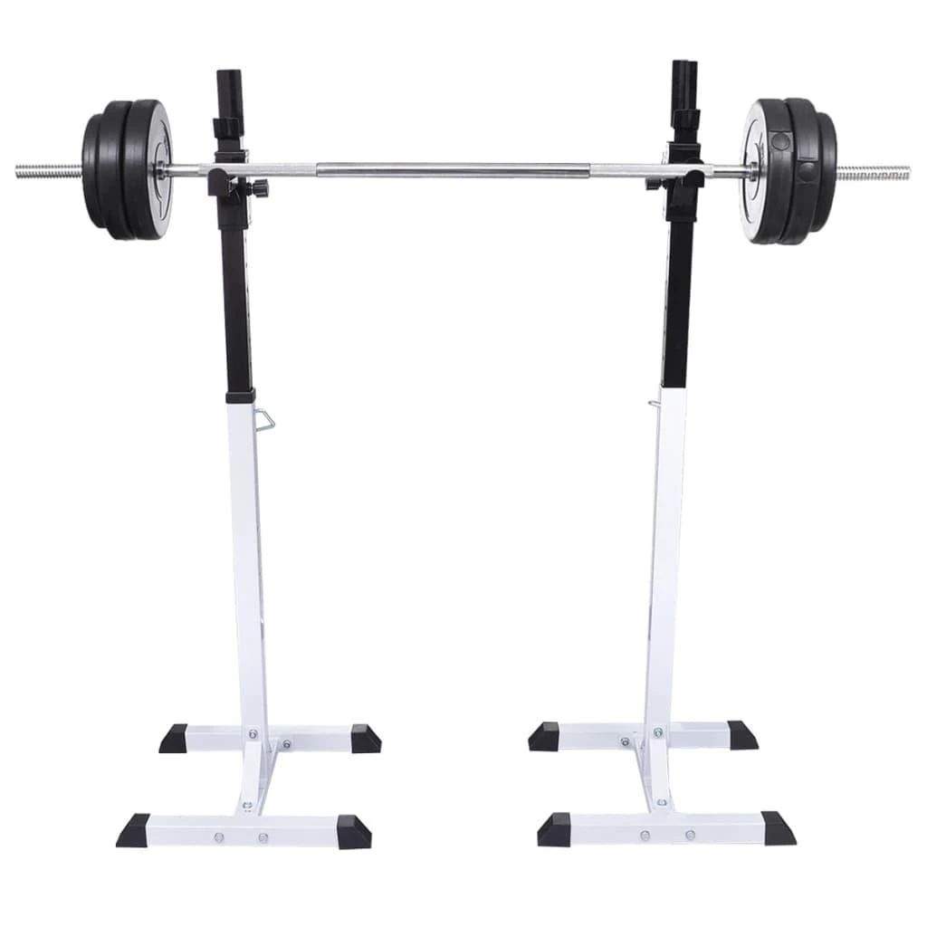Štangos-pritūpimų stovas su štanga ir hantelių rinkiniu, 60,5kg