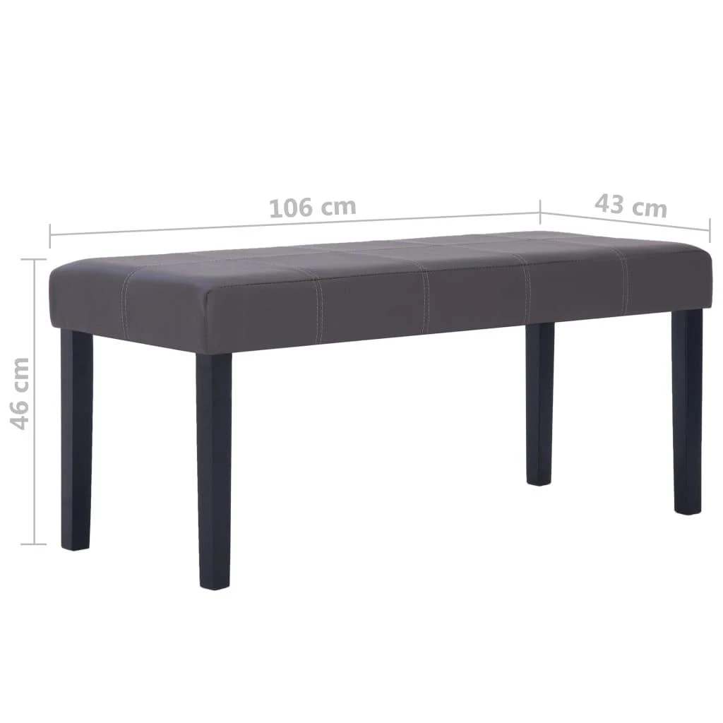 Suoliukas, pilkas, 106cm, dirbtinė oda