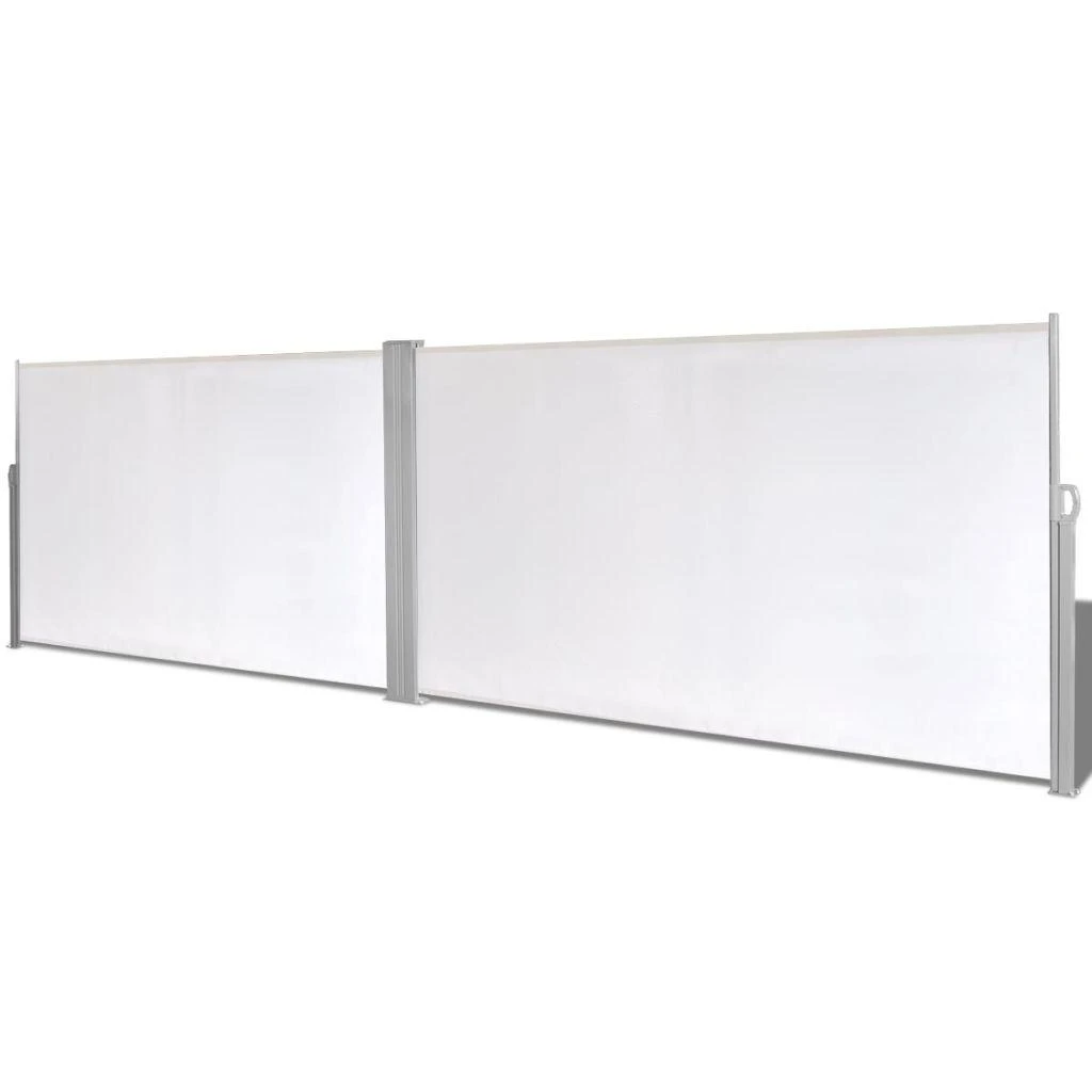 Suskleidžiama Šoninė Pertvara, 160 x 600 cm, Kreminės Spalvos