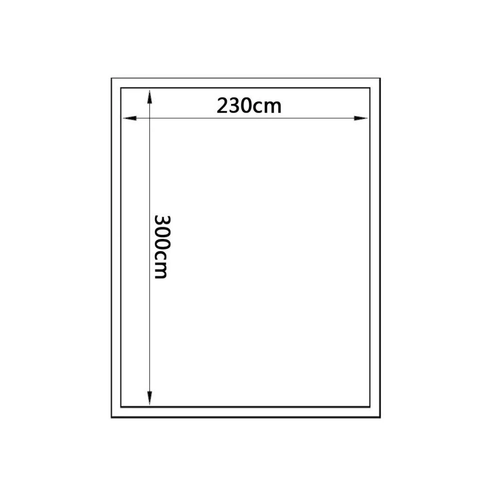 Sustiprintas šiltnamis iš aliuminio su pagrindo rėmu, 7,55m²