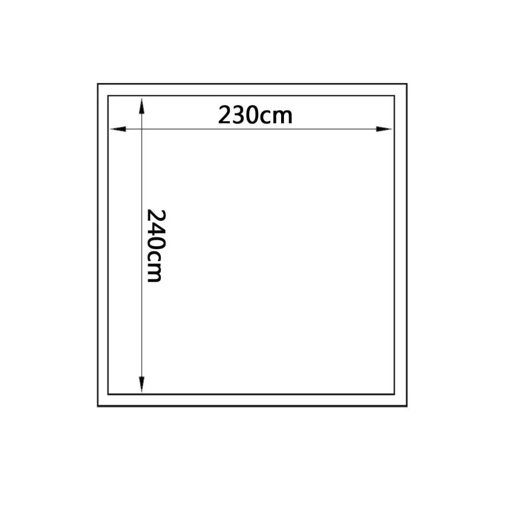 Sustiprintas šiltnamis iš aliuminio su pagrindo rėmu, 6,05m²