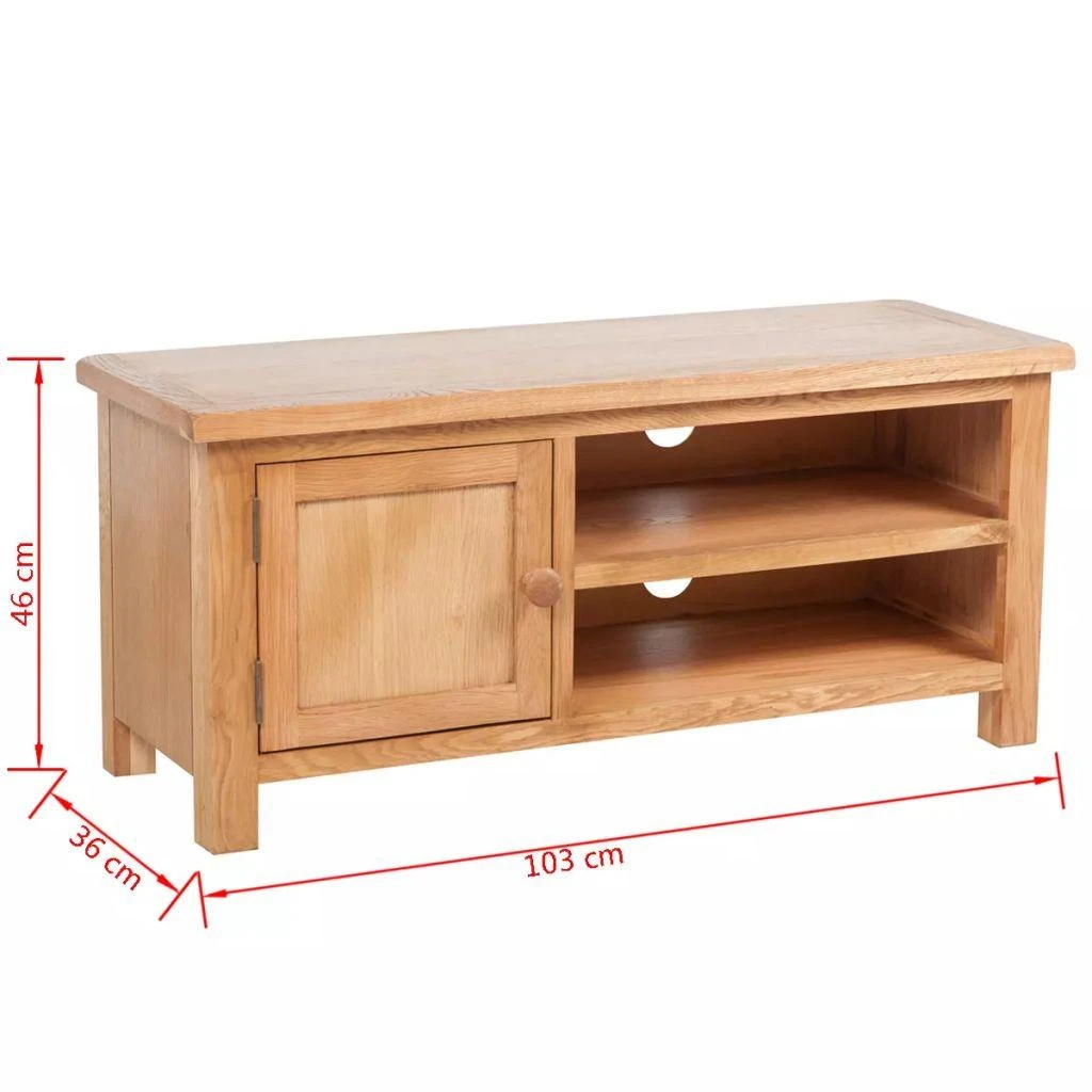 TV staliukas TV spintelė, 103x36x46cm, ąžuolo medienos masyvas