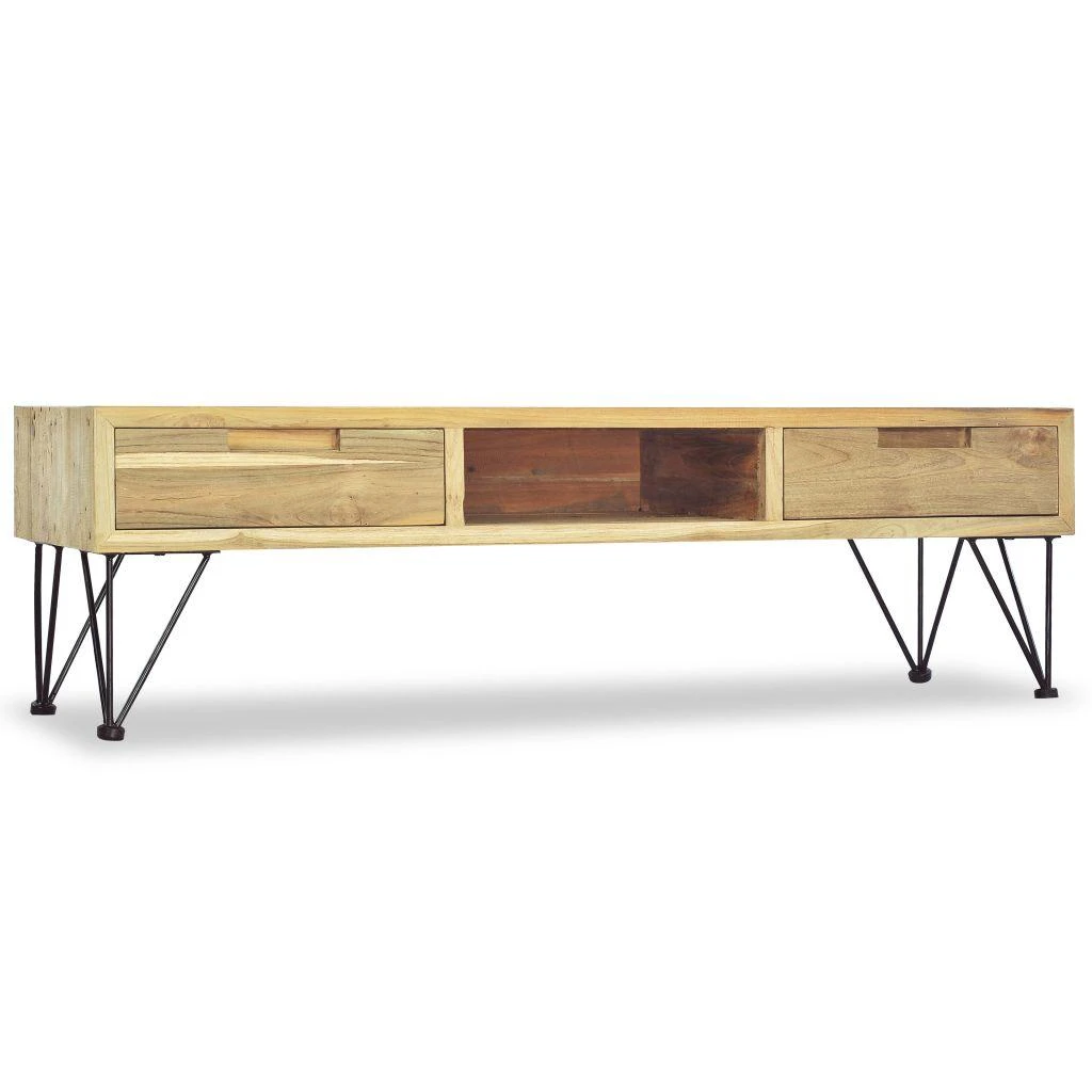 TV staliukas TV spintelė, 120x35x35cm, masyvi tikmedžio mediena