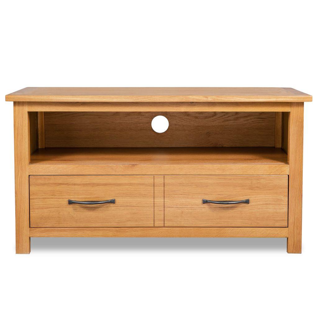 TV staliukas TV spintelė, 90x35x48cm, ąžuolo medienos masyvas