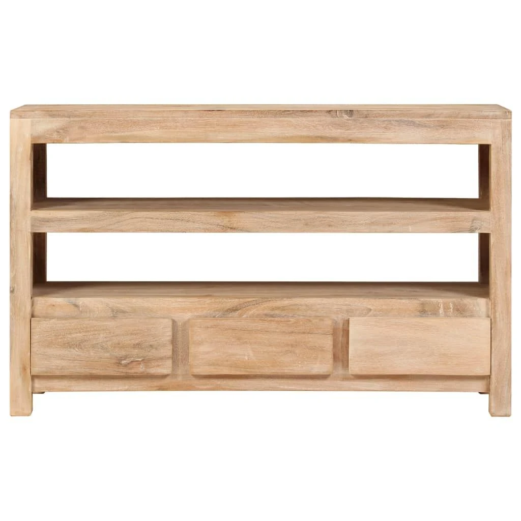 TV staliukas TV spintelė, akacijos medienos masyv., 90x30x55cm, švies. ruda