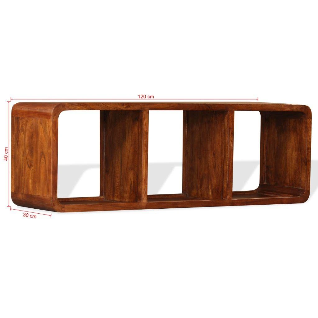 TV staliukas TV Spintelė, 120x30x40cm, medienos masyvas su medaus apdaila