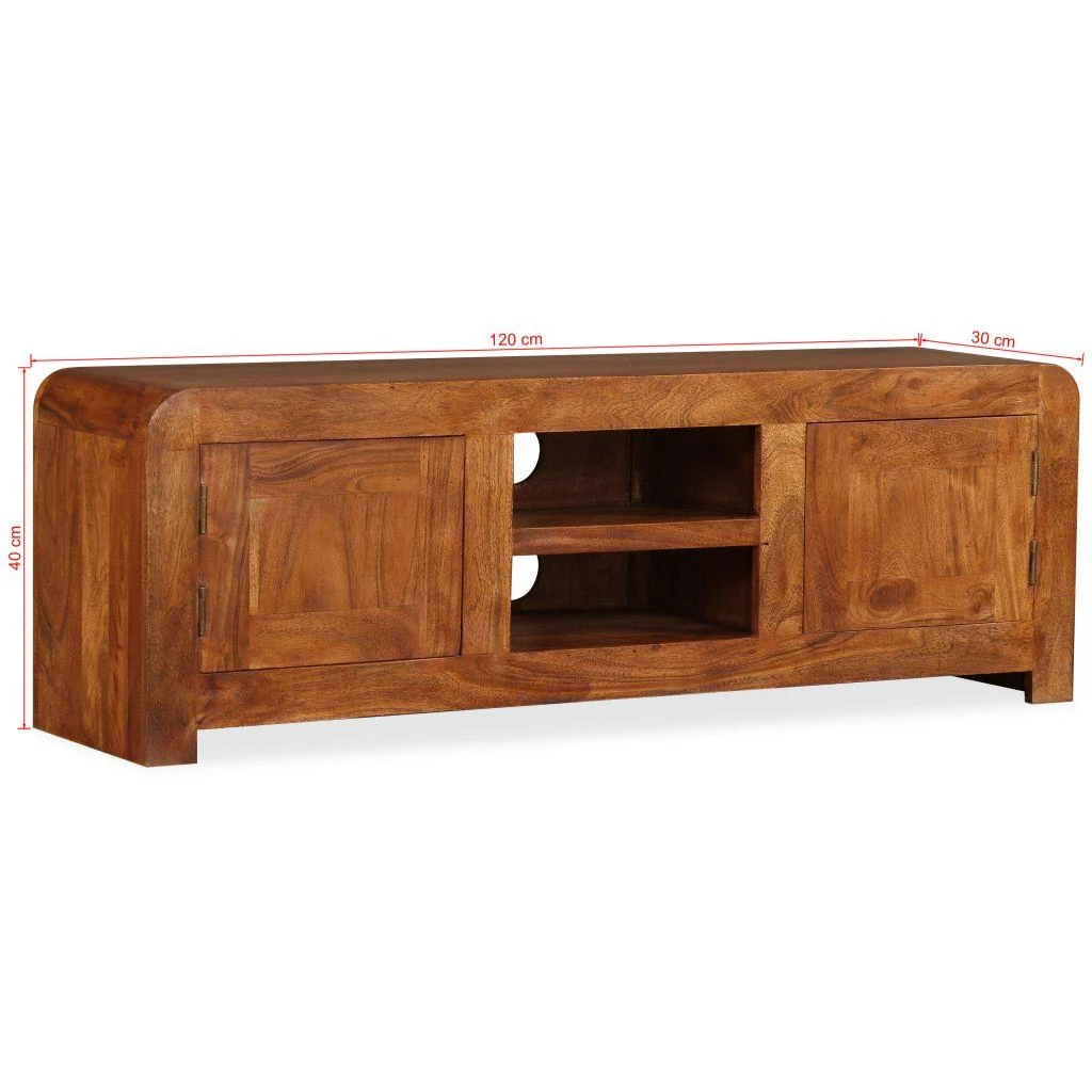 TV staliukas TV Spintelė, 120x30x40cm, medienos masyvas su medaus apdaila