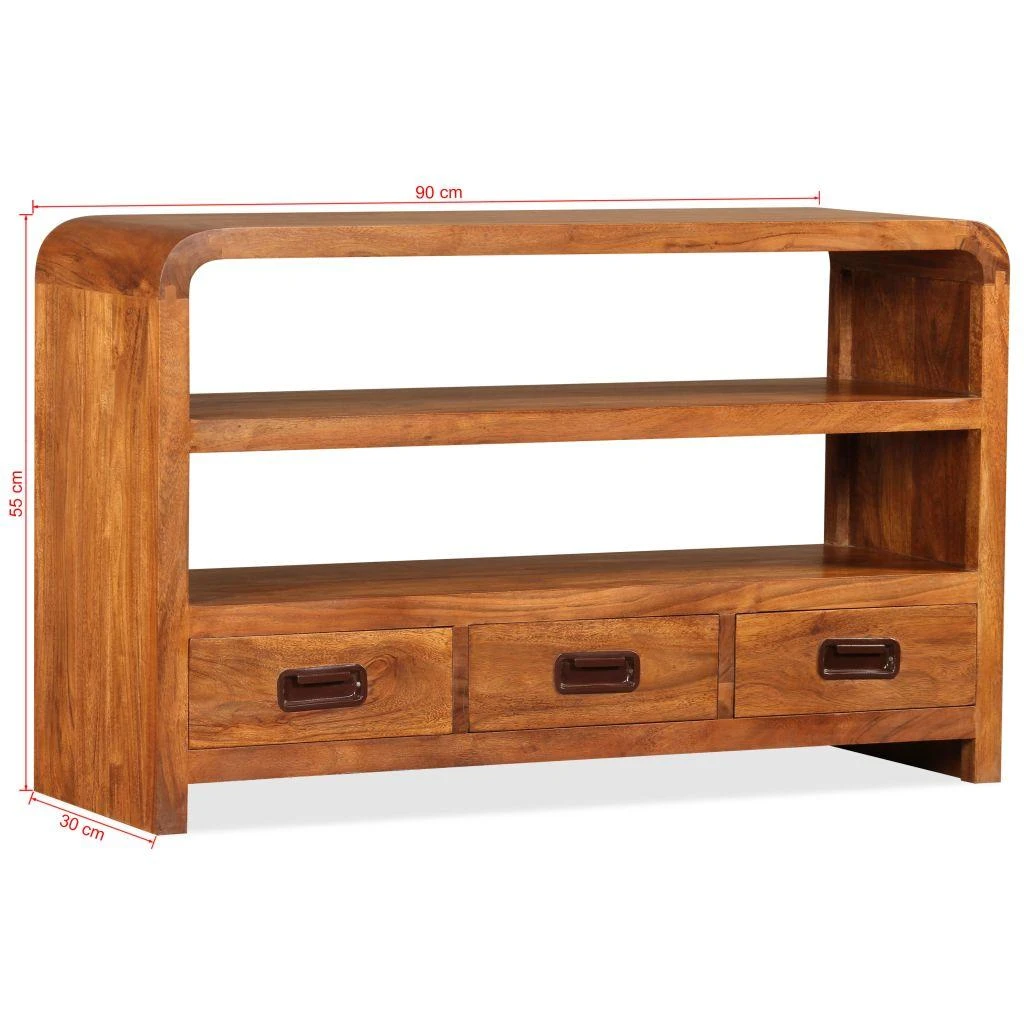 TV staliukas Televizoriaus spintelė, 90x30x55cm, akacijos medienos masyvas