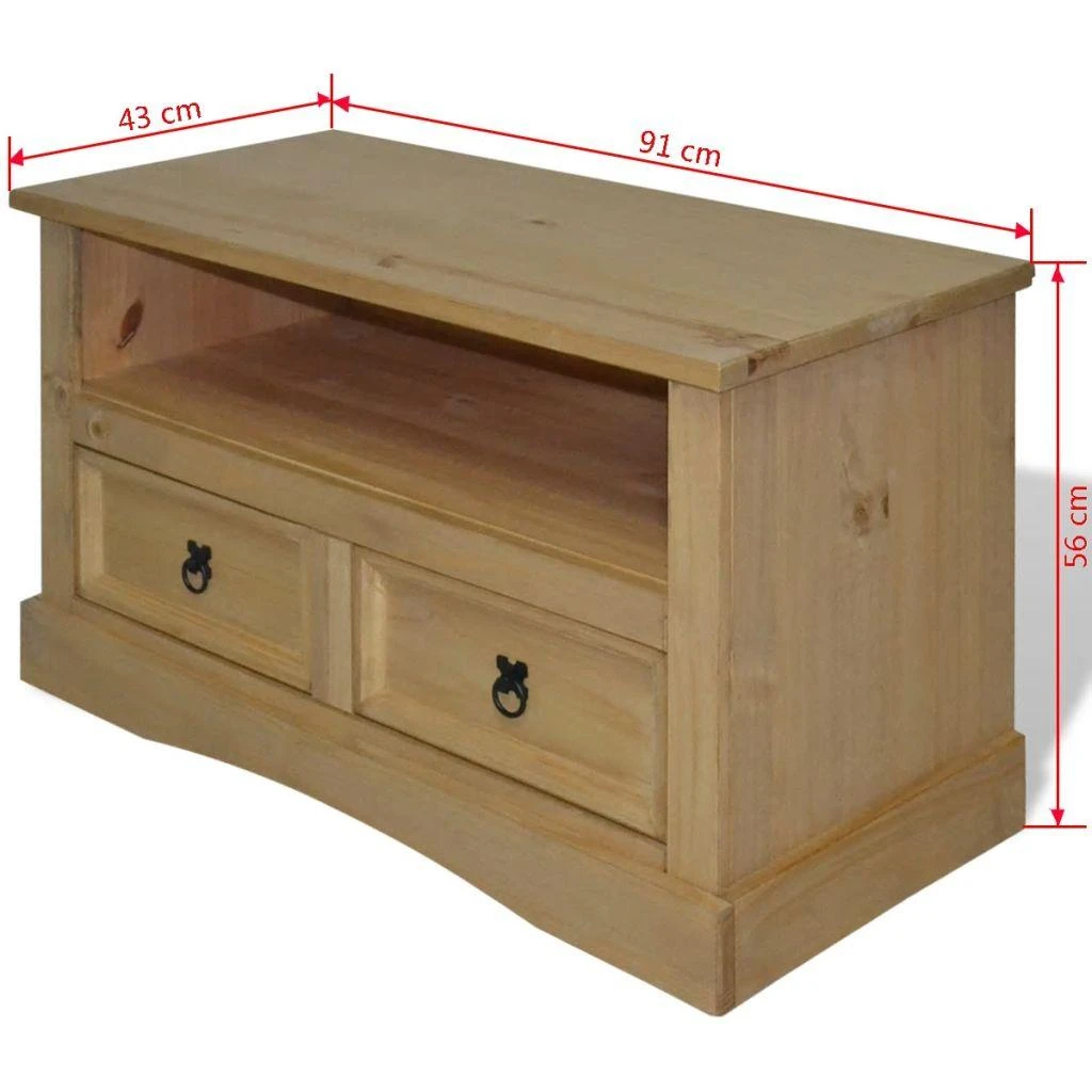 TV staliukas TV spintelė, meksikinė pušis, Corona stilius, 91x43x56 cm