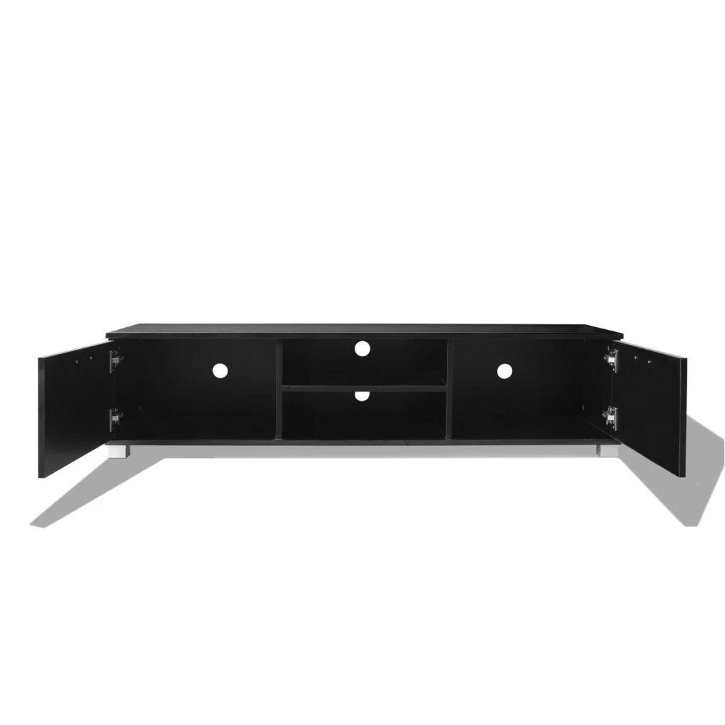 TV staliukas Televizoriaus spintelė, juoda, 140x40,5x35cm, labai blizgi