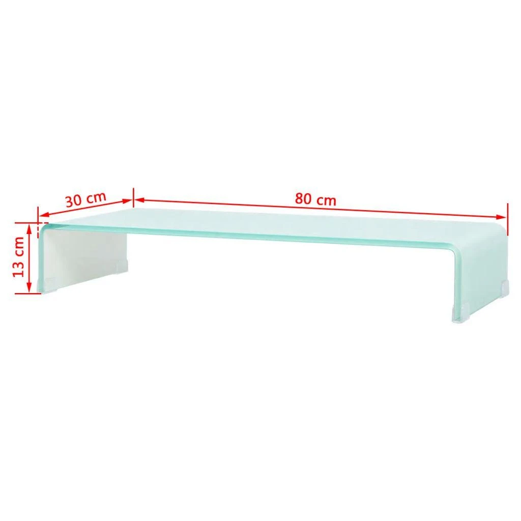 TV stovas/monitoriaus pakyla, žalias, 80x30x13cm, stiklas