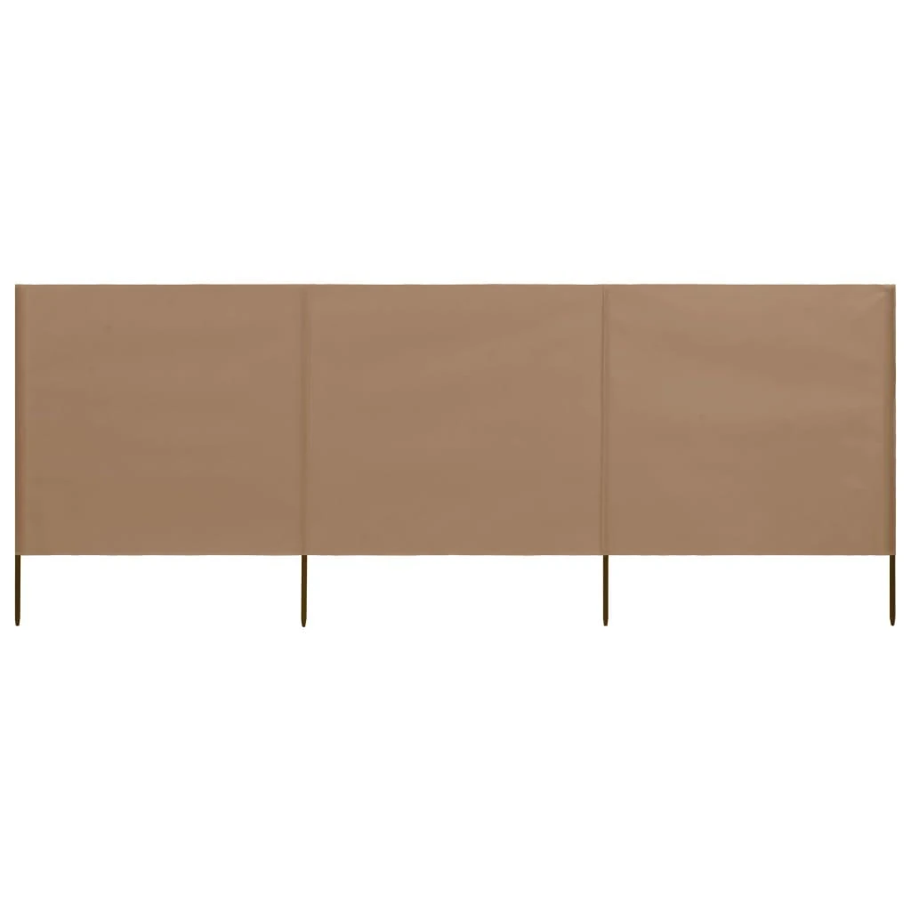Uždanga nuo vėjo, taupe sp., 400x120cm, audinys, 3 plokštės