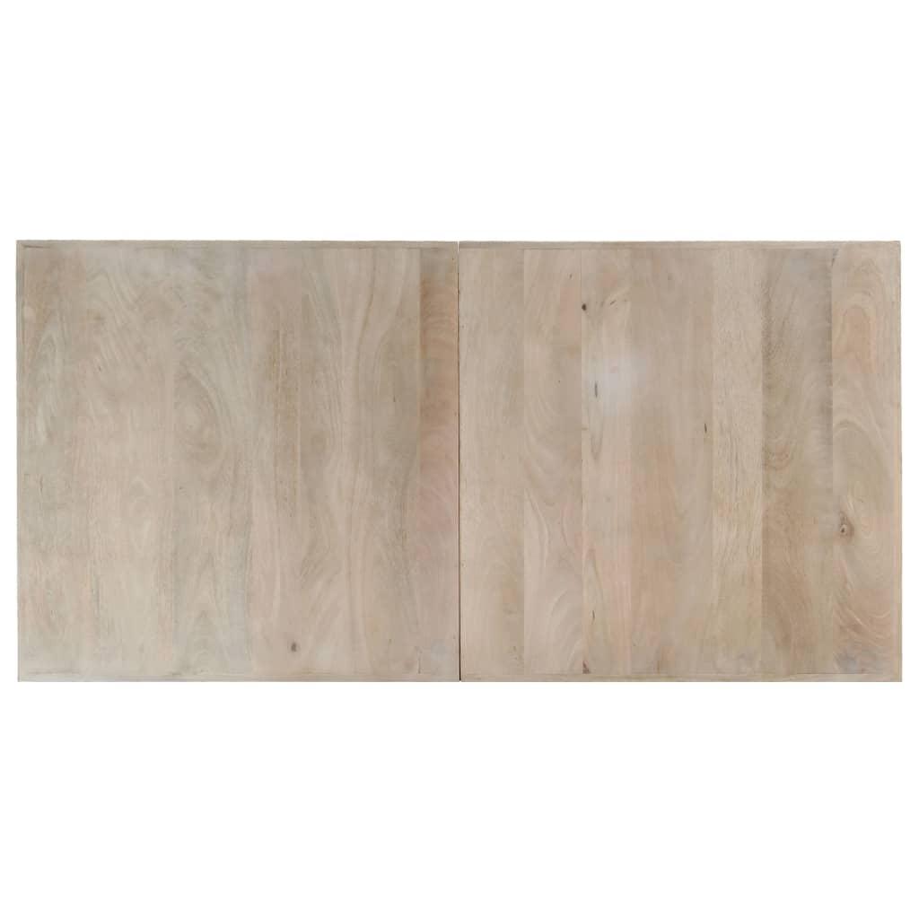 Valgomojo stalas, 140x70x75cm, baltintos mango med. masyvas